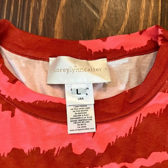 COREY LYNN CALTER ANTHROPOLOGIE Nicolette Pink and Red Midi Sleeveless Dress - Picture 8 of 9